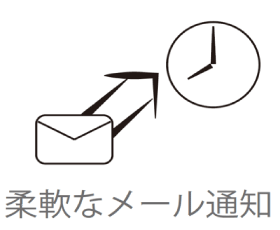 柔軟なメール通知